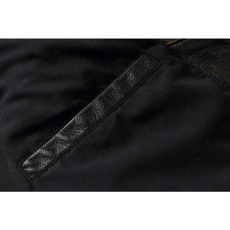 KIDWHXR Autumn Men Leather Jacket Motorcycle Retro Stand Collar Zipper Male Coat Slim Long Sleeve Windproof Man Casual Outerwear