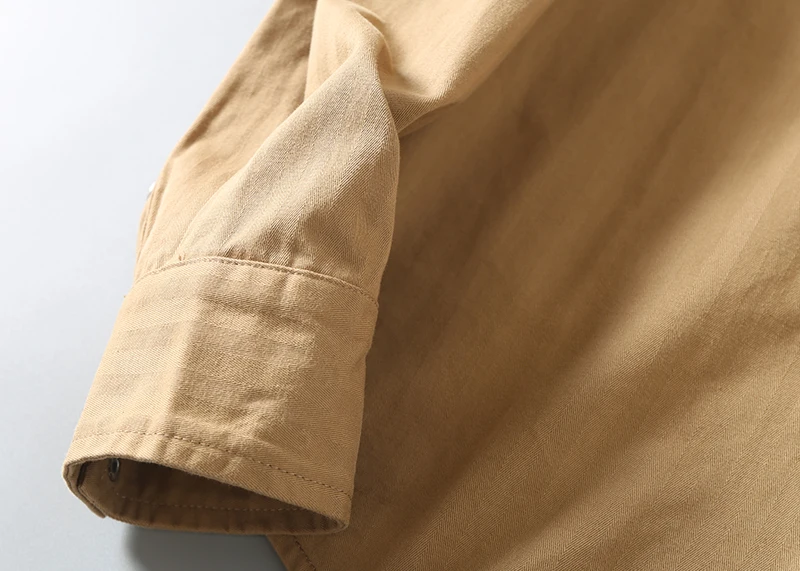 Spring And Autumn New American Retro Long-Sleeve Lapel Cargo Shirt Men's Fashion 100% Cotton Washed Double Pocket Casual Blouses