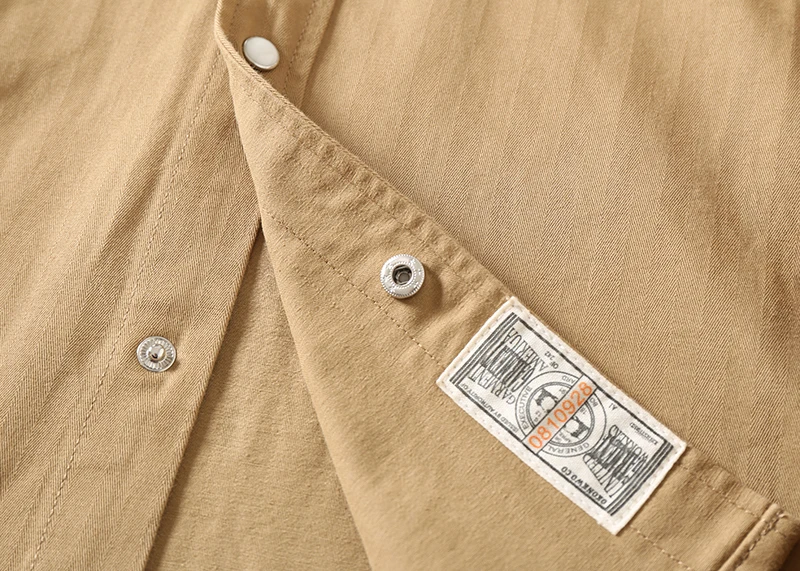 Spring And Autumn New American Retro Long-Sleeve Lapel Cargo Shirt Men's Fashion 100% Cotton Washed Double Pocket Casual Blouses
