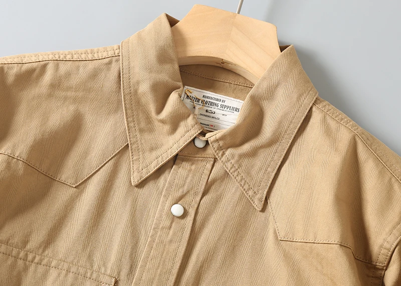 Spring And Autumn New American Retro Long-Sleeve Lapel Cargo Shirt Men's Fashion 100% Cotton Washed Double Pocket Casual Blouses