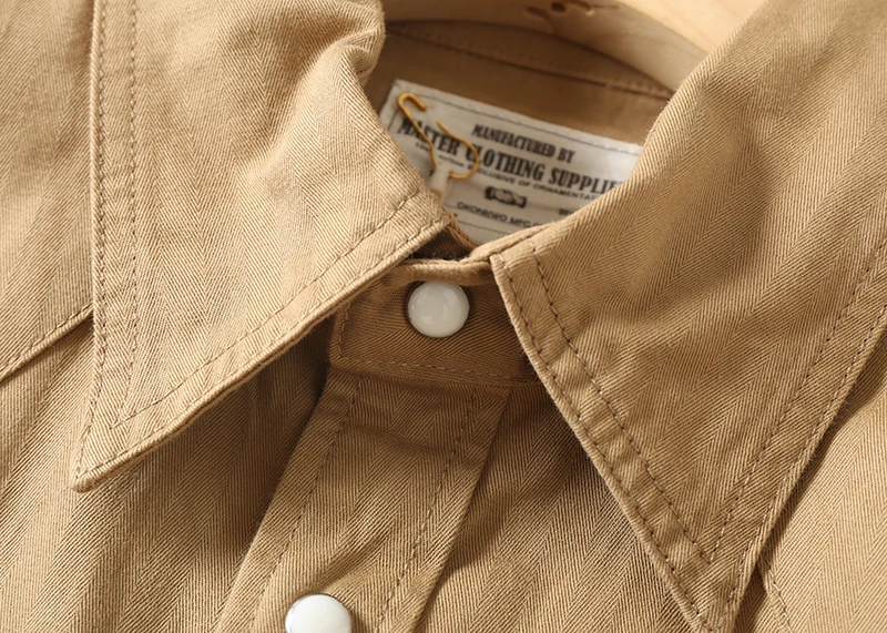 Spring And Autumn New American Retro Long-Sleeve Lapel Cargo Shirt Men's Fashion 100% Cotton Washed Double Pocket Casual Blouses