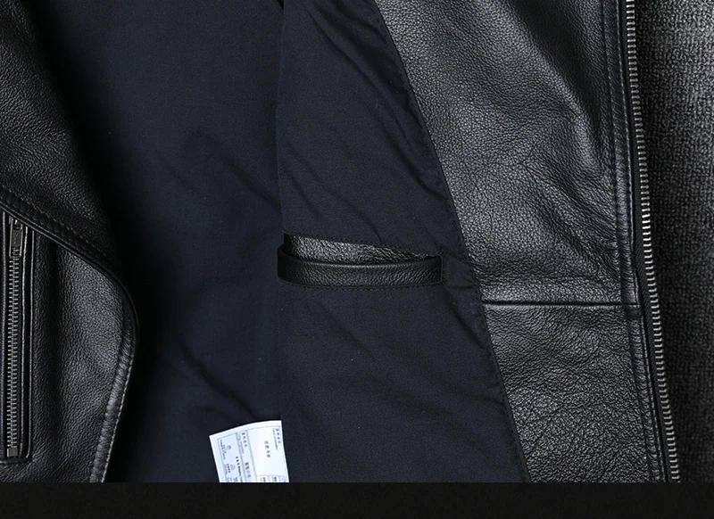 Classical Motorcycle 100% Cowhide Leather Vest Men's Oblique Zipper Genuine Leather Sleeveless Jackets Slim Motorcade Vests