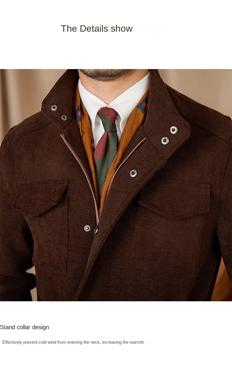 Autumn and winter outdoor leisure M65 elastic waist stand collar jacket multi-pocket hunting khaji vintage jacket