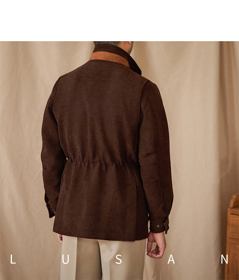 Autumn and winter outdoor leisure M65 elastic waist stand collar jacket multi-pocket hunting khaji vintage jacket