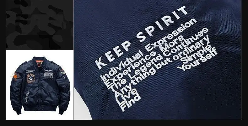 Winter Hip Hop Thick Warm Jacket Men High Quality Military Motorcycle Ma-1 Aviator Pilot Coats Male Baseball Bomber Jacket