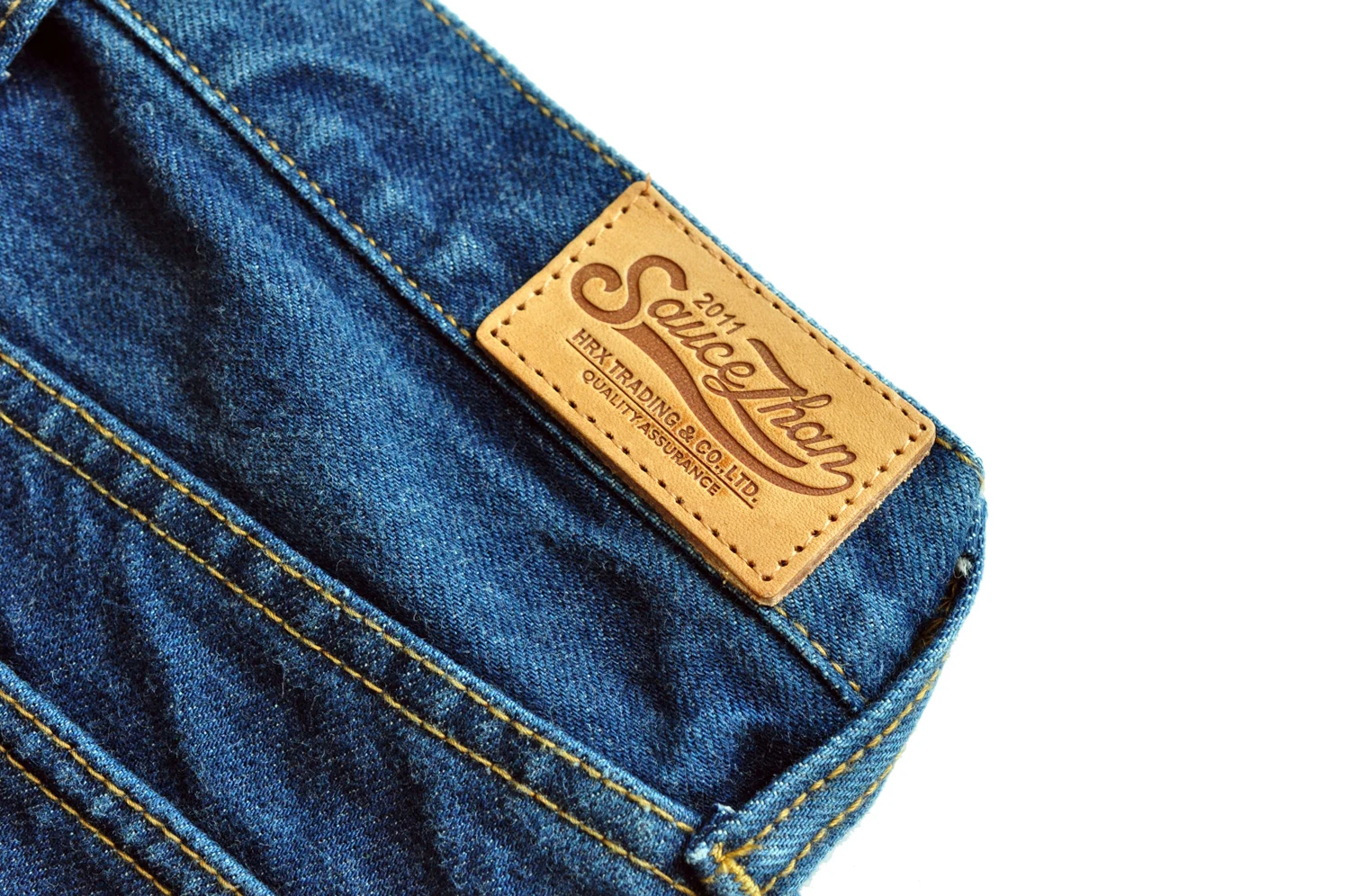 Saucezhan 315XX-18SX Men Jeans Washed Jeans Selvedge Denim Jeans for Men Distressed Jeans Taper Fit Zipper Fly 18 oz