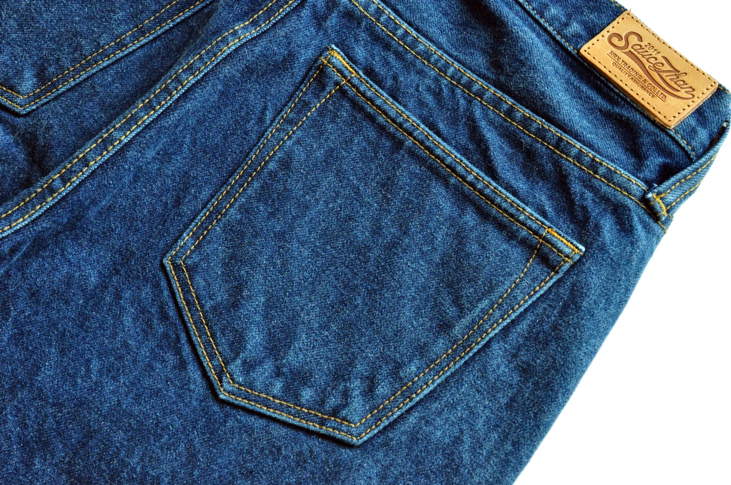 Saucezhan 315XX-18SX Men Jeans Washed Jeans Selvedge Denim Jeans for Men Distressed Jeans Taper Fit Zipper Fly 18 oz