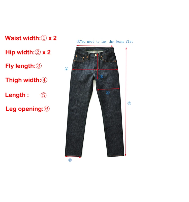 Saucezhan 315XX-18SX Men Jeans Washed Jeans Selvedge Denim Jeans for Men Distressed Jeans Taper Fit Zipper Fly 18 oz