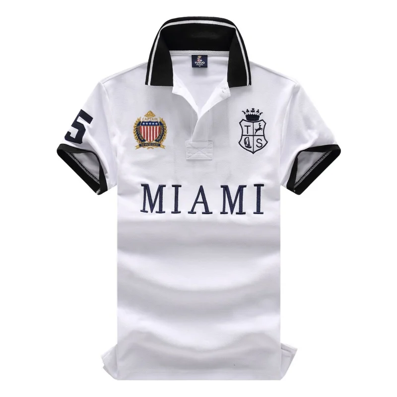New Summer Men Polo Shirts Great Designer Original NEW YORK Brand Embroidered Short Sleeve Leisure Sports Loose Plus EU Size 7XL