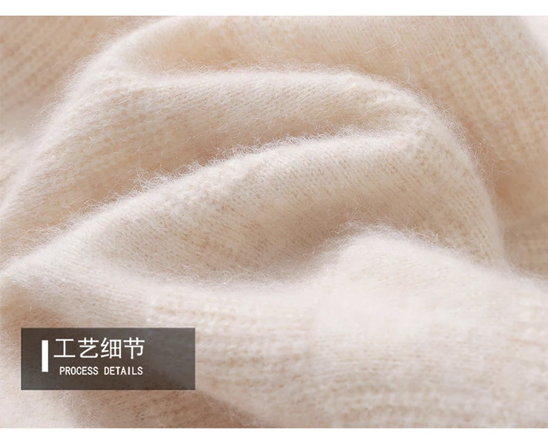 Luxury Men's 100% Mink Cashmere Thickening Sweater O-neck Grid Pullover Thick Knitwear Top Autumn Winter Anti-pilling Clothing