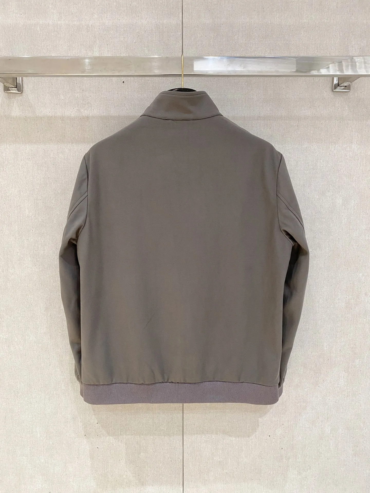 Kiton stand-up neck zip-up classic men's jacket