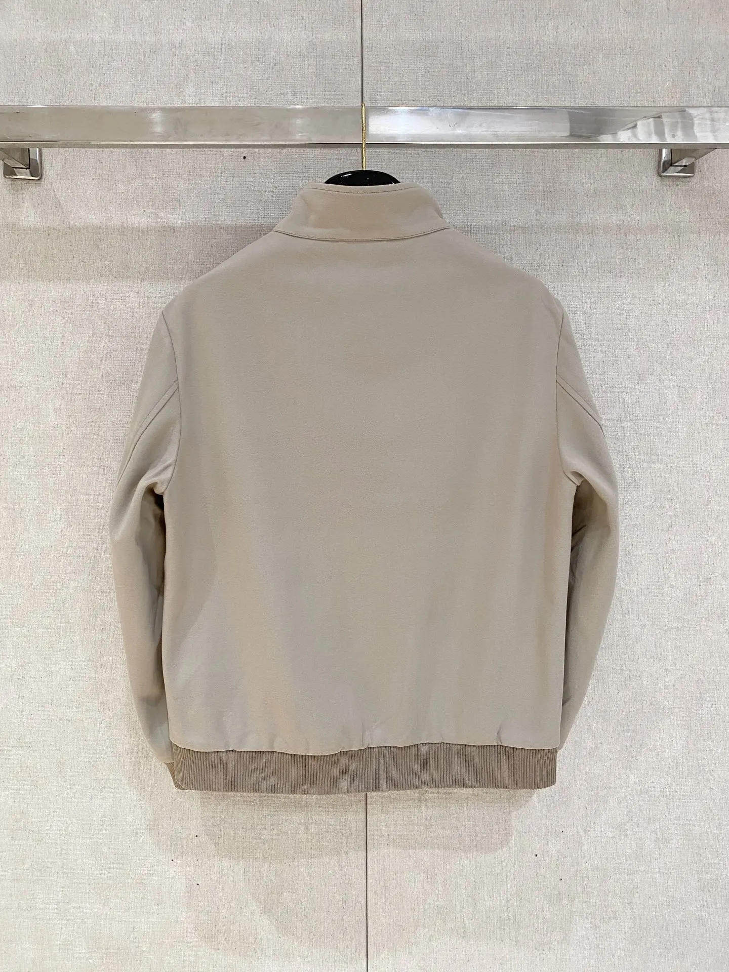 Kiton stand-up neck zip-up classic men's jacket