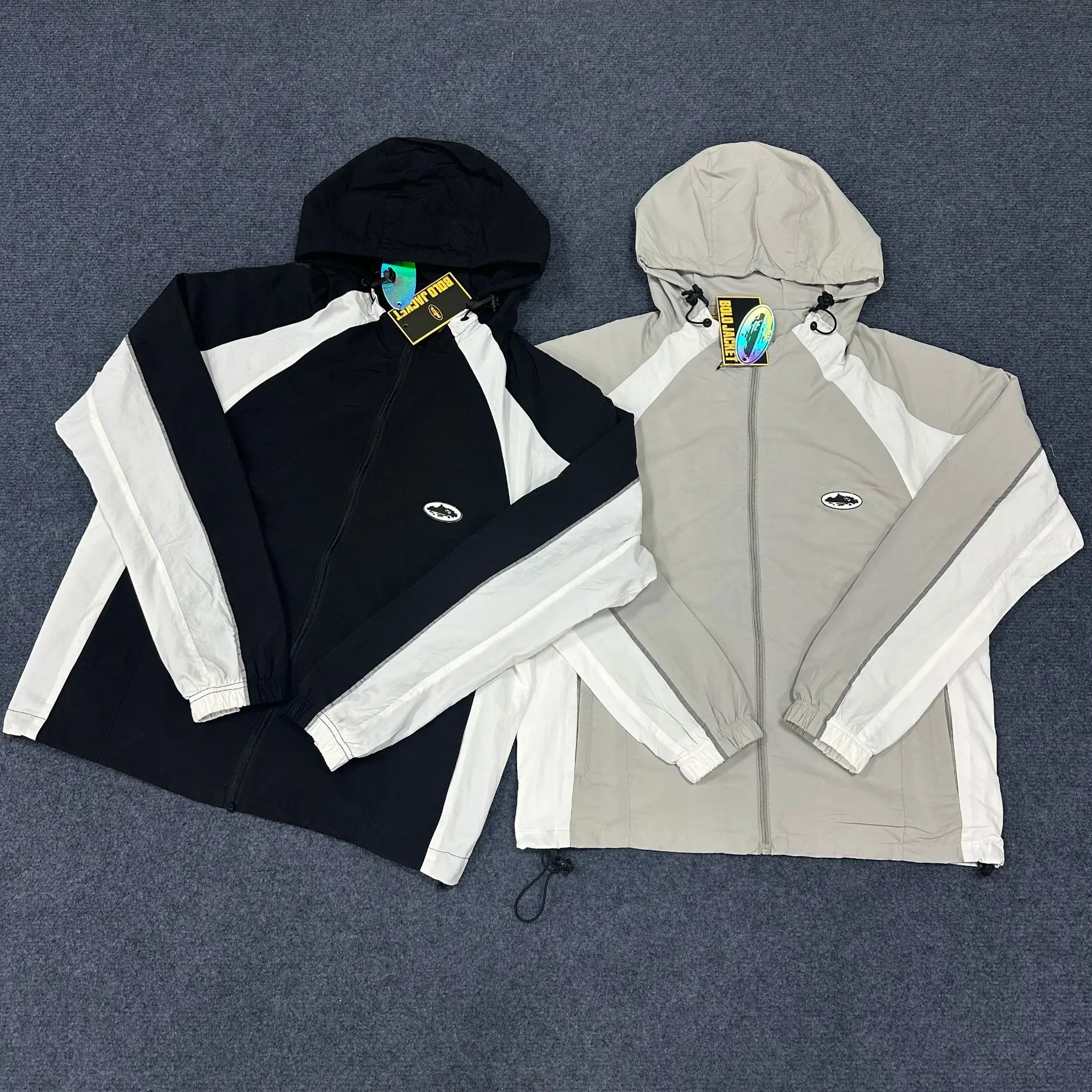 Autumn thin set color blocked embroidered badge for both men and women, high-quality windbreaker ins