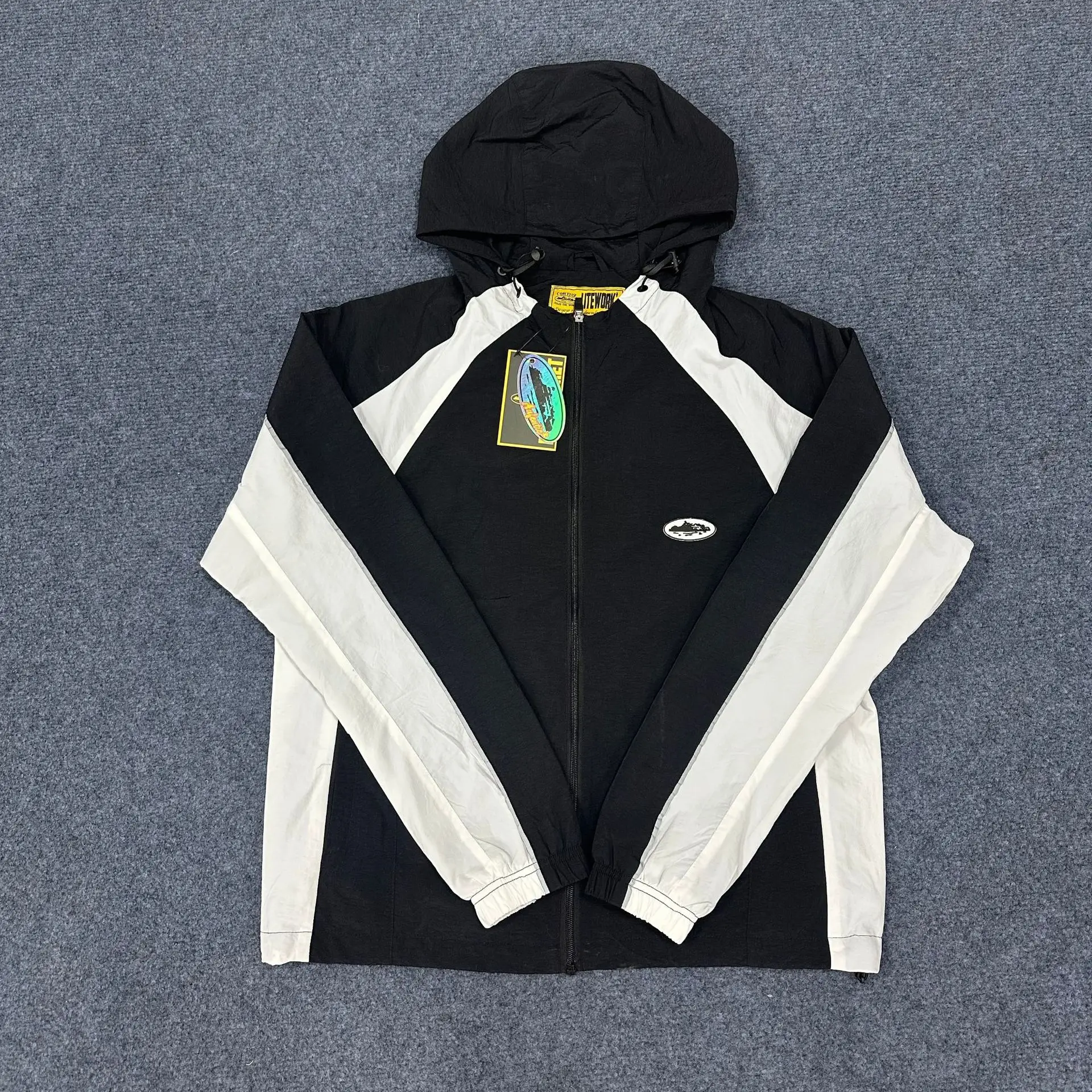 Autumn thin set color blocked embroidered badge for both men and women, high-quality windbreaker ins