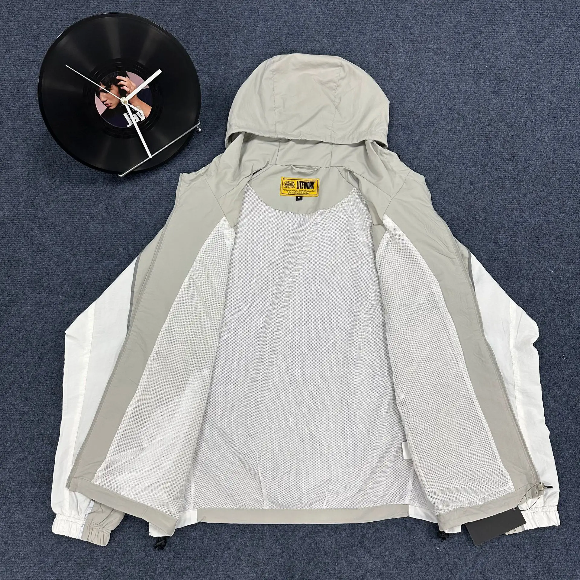 Autumn thin set color blocked embroidered badge for both men and women, high-quality windbreaker ins