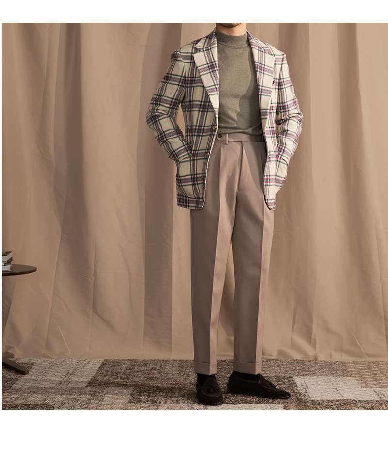 Mr. Lusan Half-turtleneck Sweater Men's Pullover Sweater Knitted Wool Sweater Slim-fit Inner Thin Base Shirt Trendy
