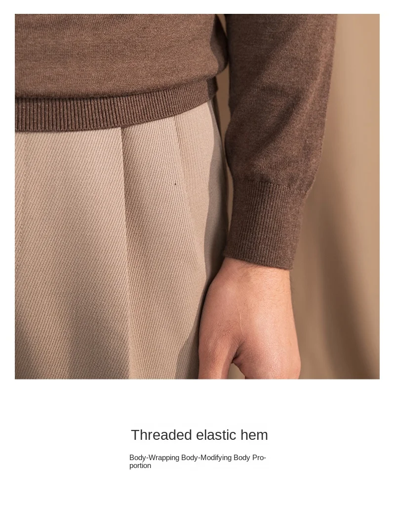 Mr. Lusan Half-turtleneck Sweater Men's Pullover Sweater Knitted Wool Sweater Slim-fit Inner Thin Base Shirt Trendy