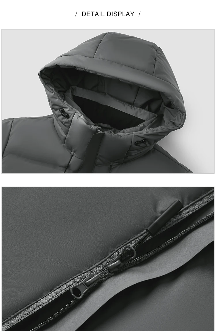 Semir Down Jacket Men Long Hooded Loose Simple Versatile 2026 Winter Man Clothes Winter Outerwear