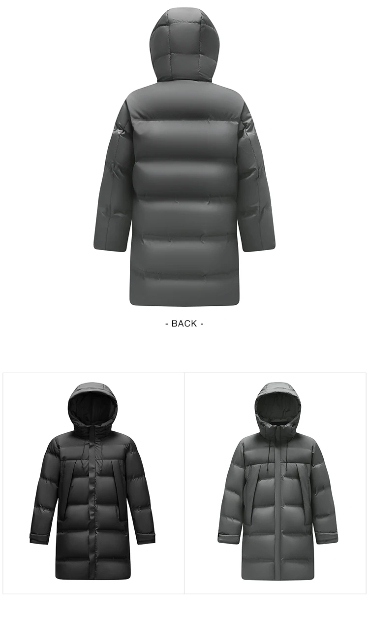 Semir Down Jacket Men Long Hooded Loose Simple Versatile 2026 Winter Man Clothes Winter Outerwear