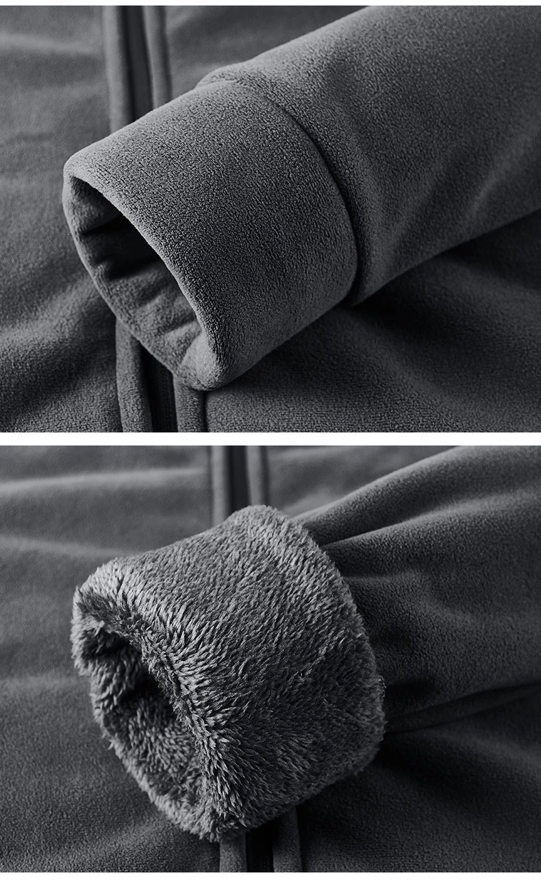 Polar Fleece Hooded Jacket for Men New 2025 Autumn Winter Outdoor Thicken Warm Parkas Coats Men Hiking Camping Jackets Clothing