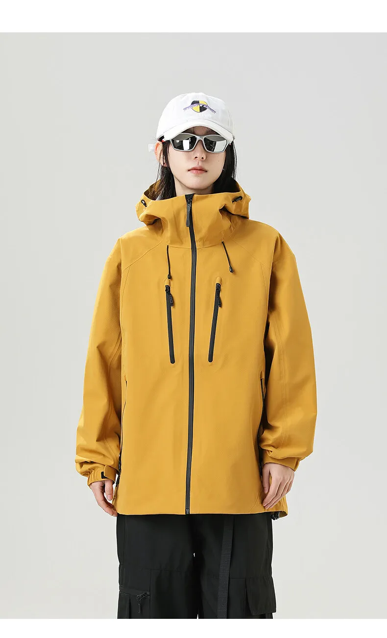 2026 Outdoor Laminated Hard Shell Windproof Waterproof Solid Color Fashionable Camping Fishing Sports Versatile Casual Jacket