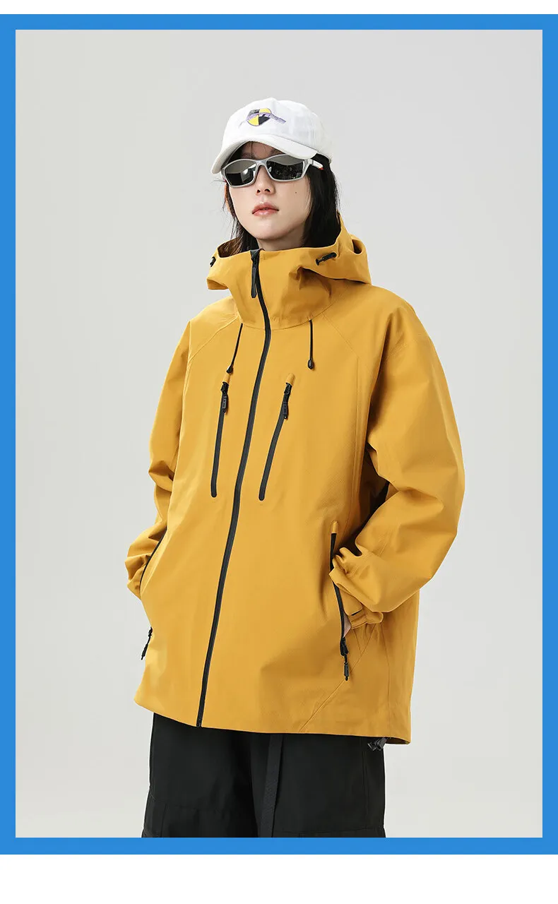 2026 Outdoor Laminated Hard Shell Windproof Waterproof Solid Color Fashionable Camping Fishing Sports Versatile Casual Jacket