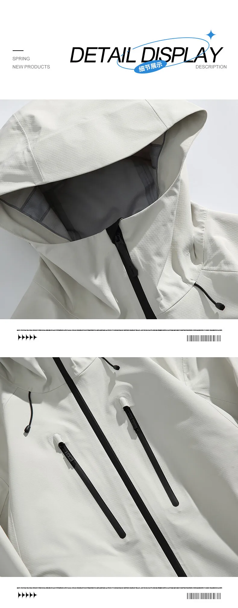 2026 Outdoor Laminated Hard Shell Windproof Waterproof Solid Color Fashionable Camping Fishing Sports Versatile Casual Jacket