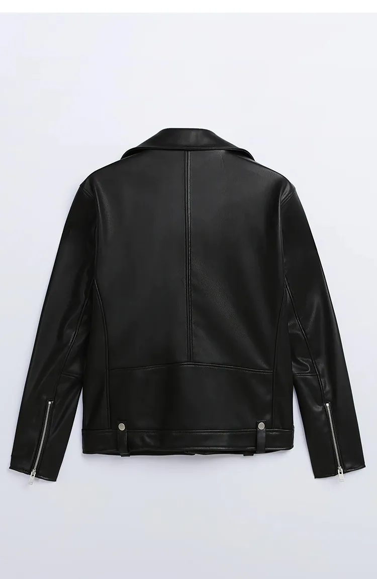 MAMELICCE Original design Rock punk style Slim fit leather coat Synthetic leather jackets Autumn and winter men's clothing tops