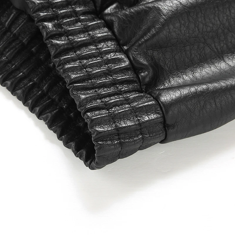 New Men's Outdoor High-quality Fashion Trend Imitation Leather Jacket Versatile for Autumn Winter Breathable and Warm Top