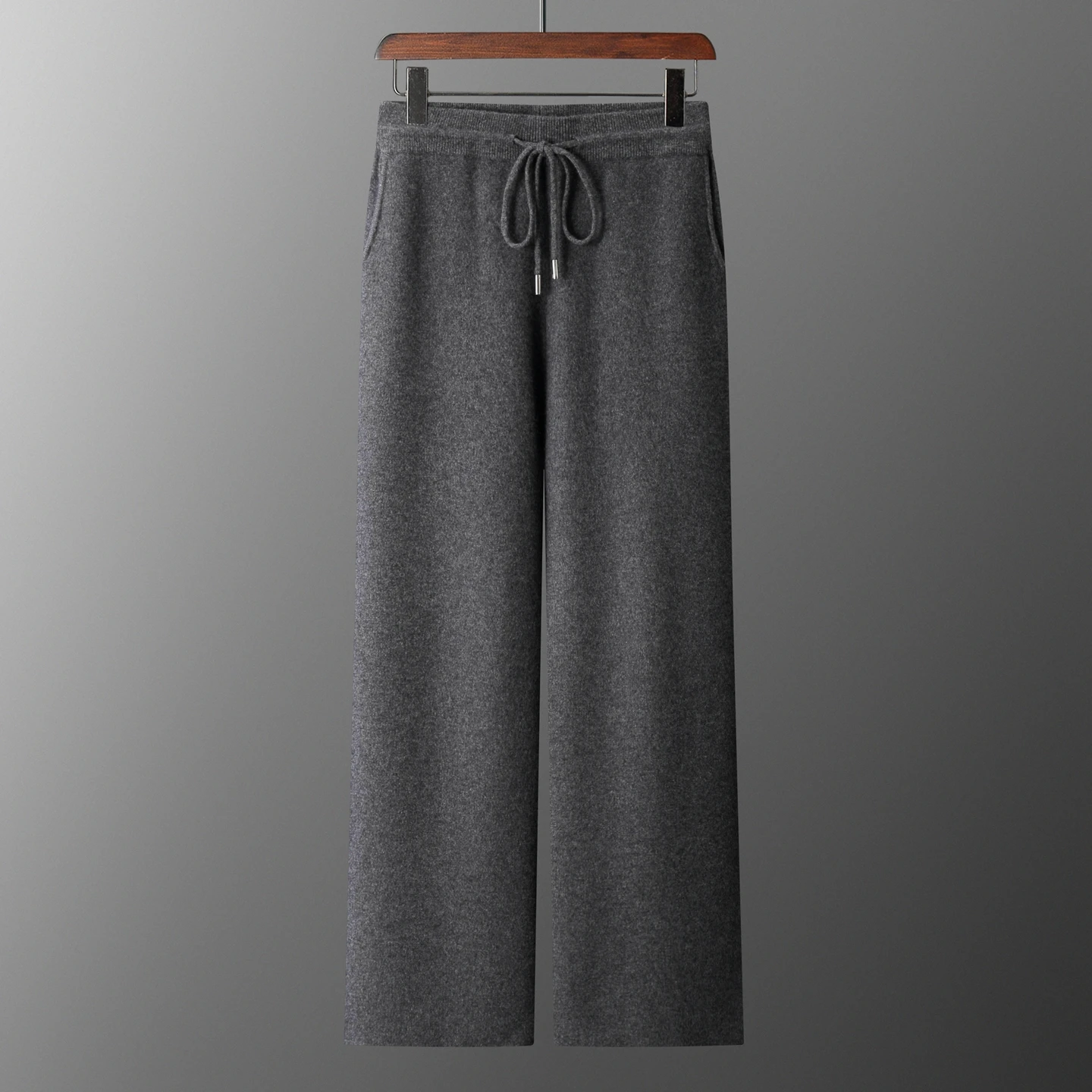 Classy Man 100% Merino Wool Sweater & Trousers Set Autumn Winter Thick Warm Zipper Cardigan Jacket Wide Leg Pants Two Pieces Set