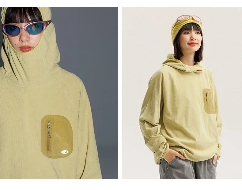 Unisex Lightweight Waffle Grid Hoodie Quick-Dry Long Sleeve T-Shirt Breathable Outdoor Athletic Pullover Top for Spring Autumn
