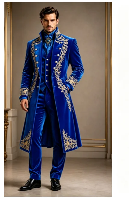 Sparkly Jewelry Men Suits 3 Pieces Sets Customized Embroidery Male Party Blazers Groom Evening Tuxedos Slim Corset Costume Homme