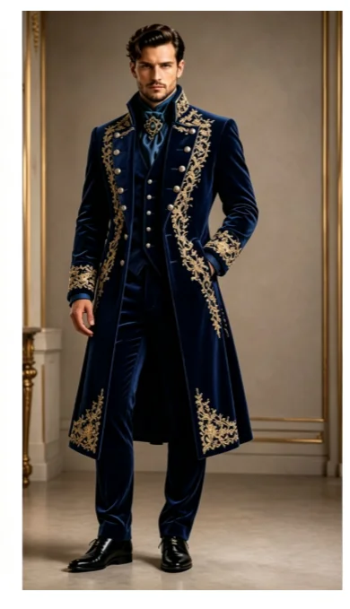 Sparkly Jewelry Men Suits 3 Pieces Sets Customized Embroidery Male Party Blazers Groom Evening Tuxedos Slim Corset Costume Homme