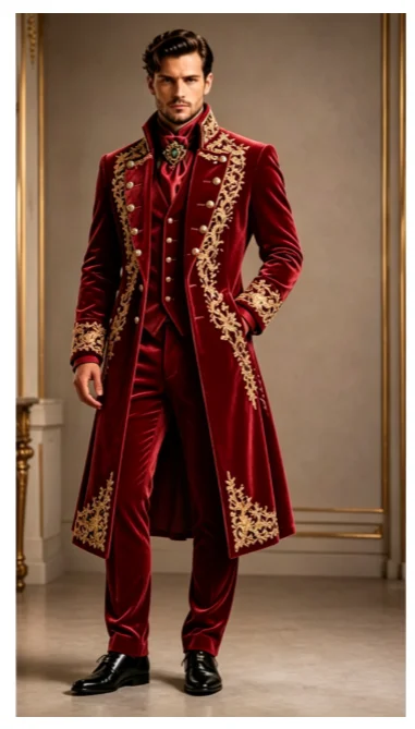 Sparkly Jewelry Men Suits 3 Pieces Sets Customized Embroidery Male Party Blazers Groom Evening Tuxedos Slim Corset Costume Homme