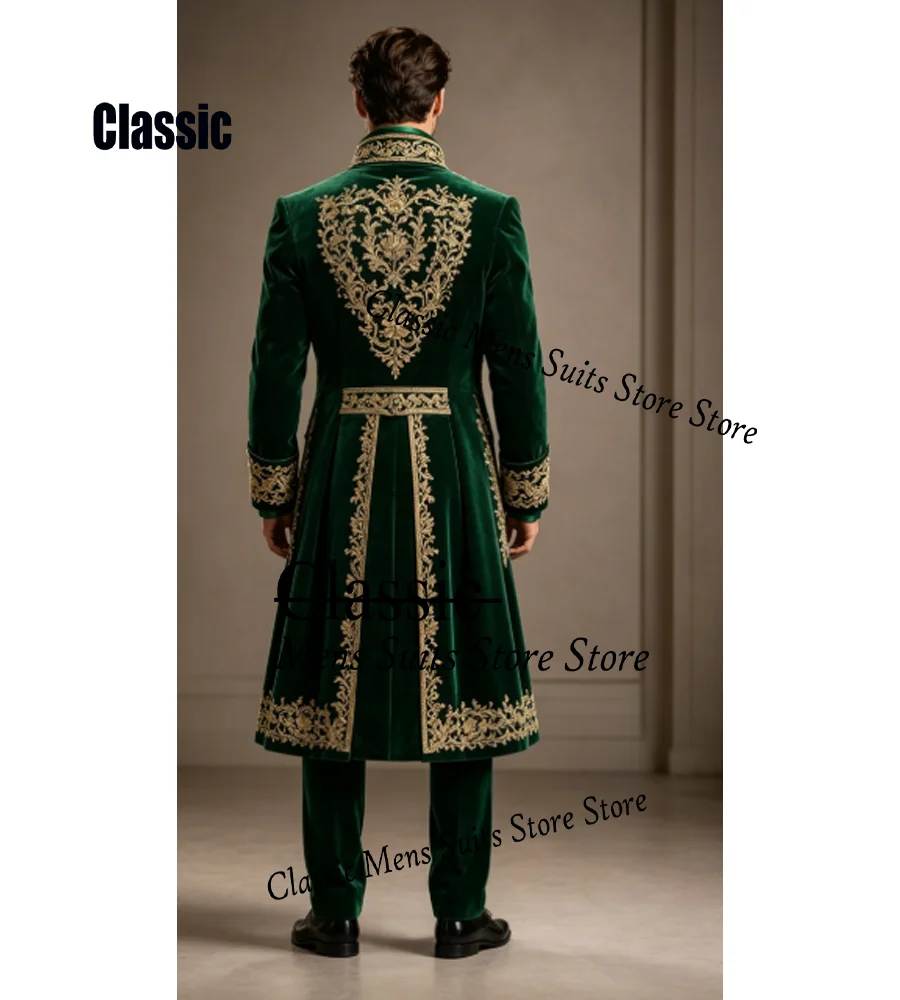 Sparkly Jewelry Men Suits 3 Pieces Sets Customized Embroidery Male Party Blazers Groom Evening Tuxedos Slim Corset Costume Homme