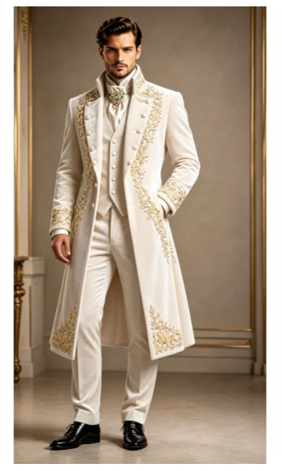 Sparkly Jewelry Men Suits 3 Pieces Sets Customized Embroidery Male Party Blazers Groom Evening Tuxedos Slim Corset Costume Homme