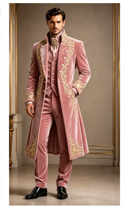Sparkly Jewelry Men Suits 3 Pieces Sets Customized Embroidery Male Party Blazers Groom Evening Tuxedos Slim Corset Costume Homme