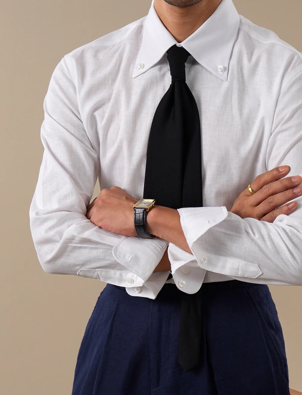 Summer Linen Blend Shirt For Men Large Pointed Collar Casual Top Quality Business Breathable Mens Shirts Commuting Professional