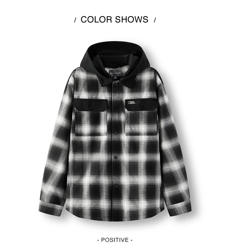 Semir Men Jacket Plaid 2026 Detachable Hooded Outdoor Urban Casual Everyday Style Soft Comfortable Daily Wear Trendy