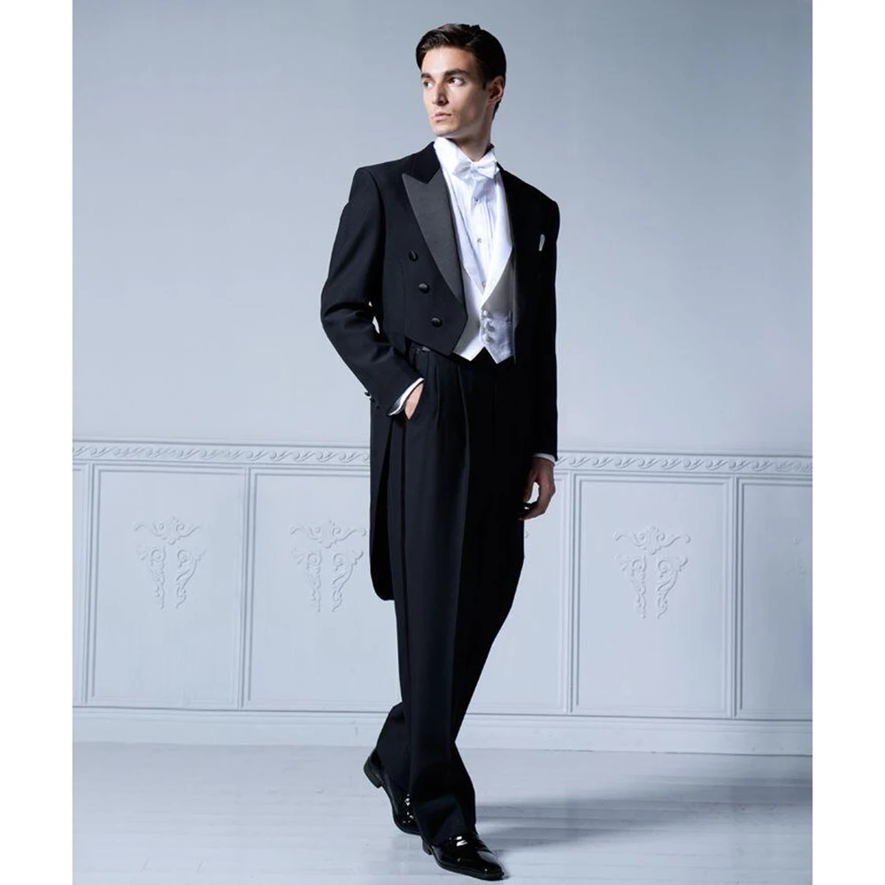 Custom Men Performance Clothing Men Suit 3 Pieces Blazer+Pants+Vest New Handsome Formal Wedding Tailored Set