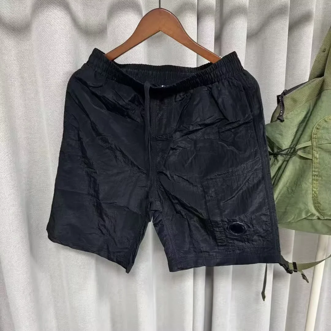 Y2K style men's casual pants, mirror detail drawstring street style, casual summer boyfriend-style short pants