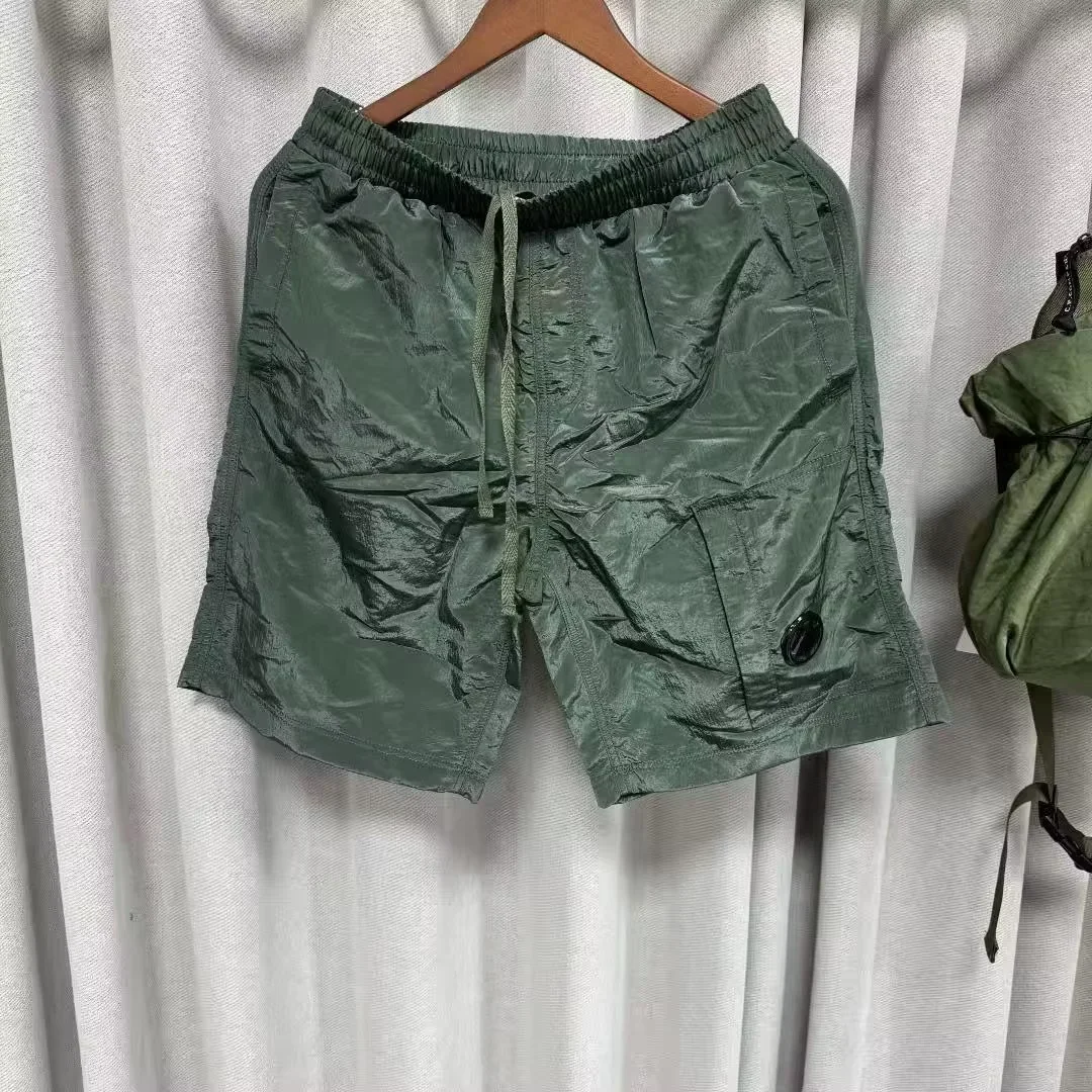 Y2K style men's casual pants, mirror detail drawstring street style, casual summer boyfriend-style short pants