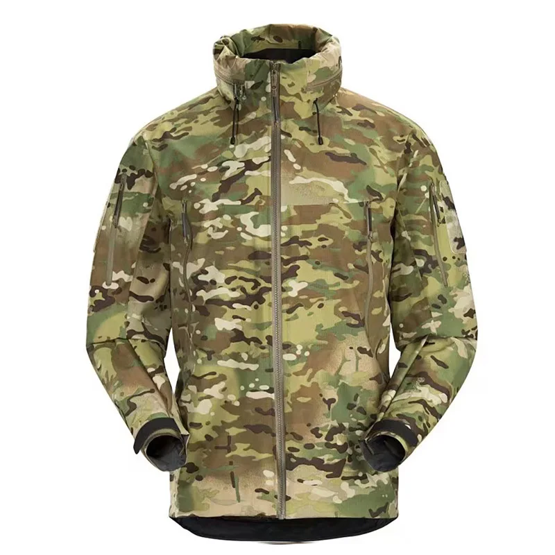 ARC Outdoor Hardshell Waterproof Jumper Men - Suitable for Sports, Hiking, Fishing, Cycling, with Rubberized Windproof Lining