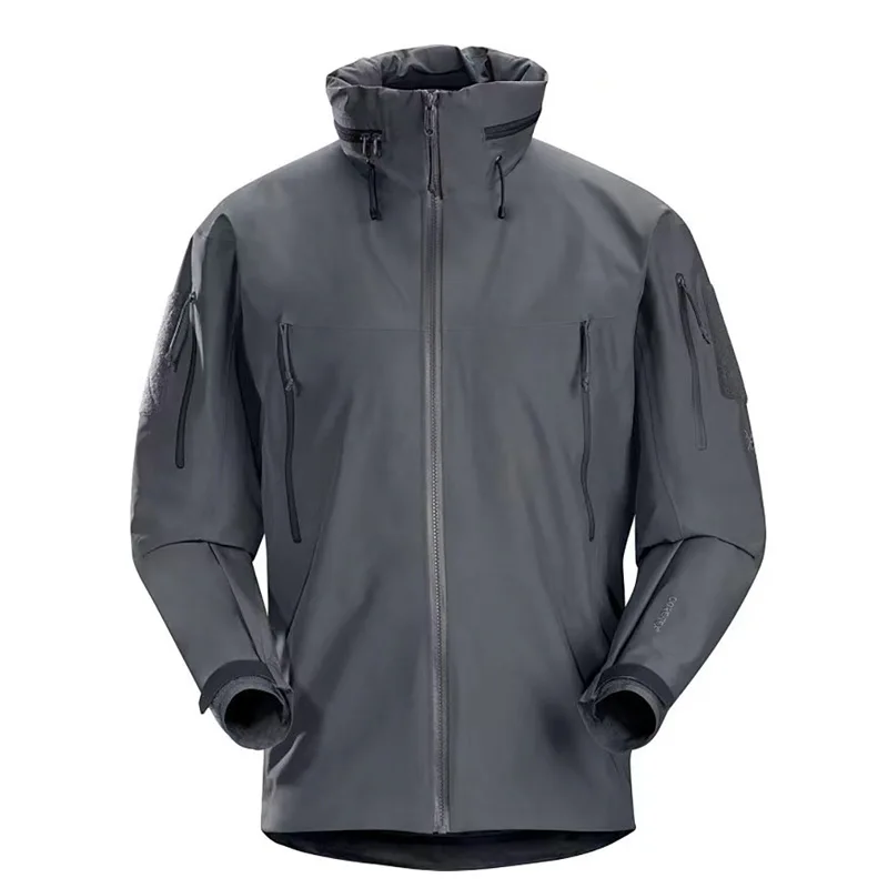 ARC Outdoor Hardshell Waterproof Jumper Men - Suitable for Sports, Hiking, Fishing, Cycling, with Rubberized Windproof Lining