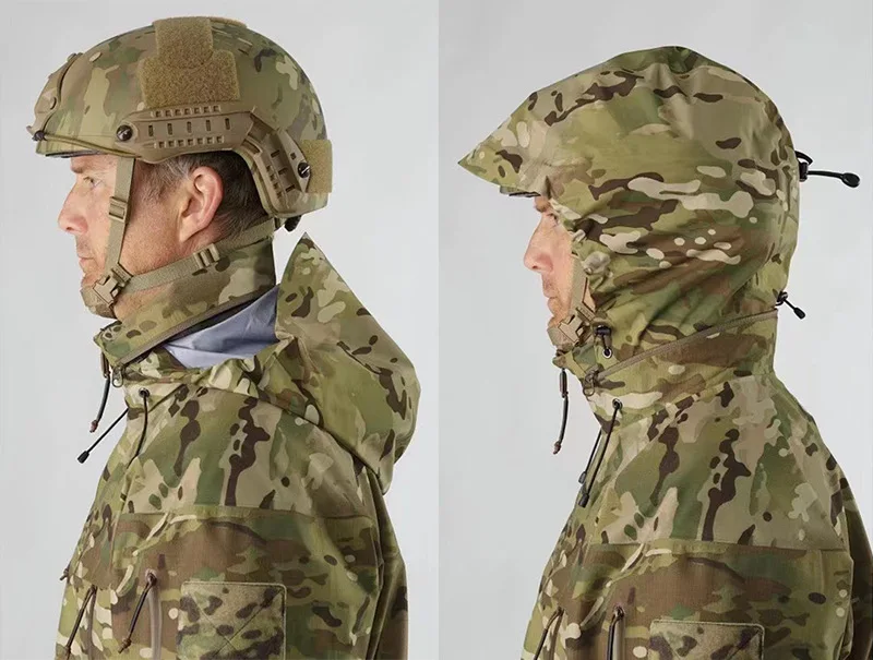 ARC Outdoor Hardshell Waterproof Jumper Men - Suitable for Sports, Hiking, Fishing, Cycling, with Rubberized Windproof Lining