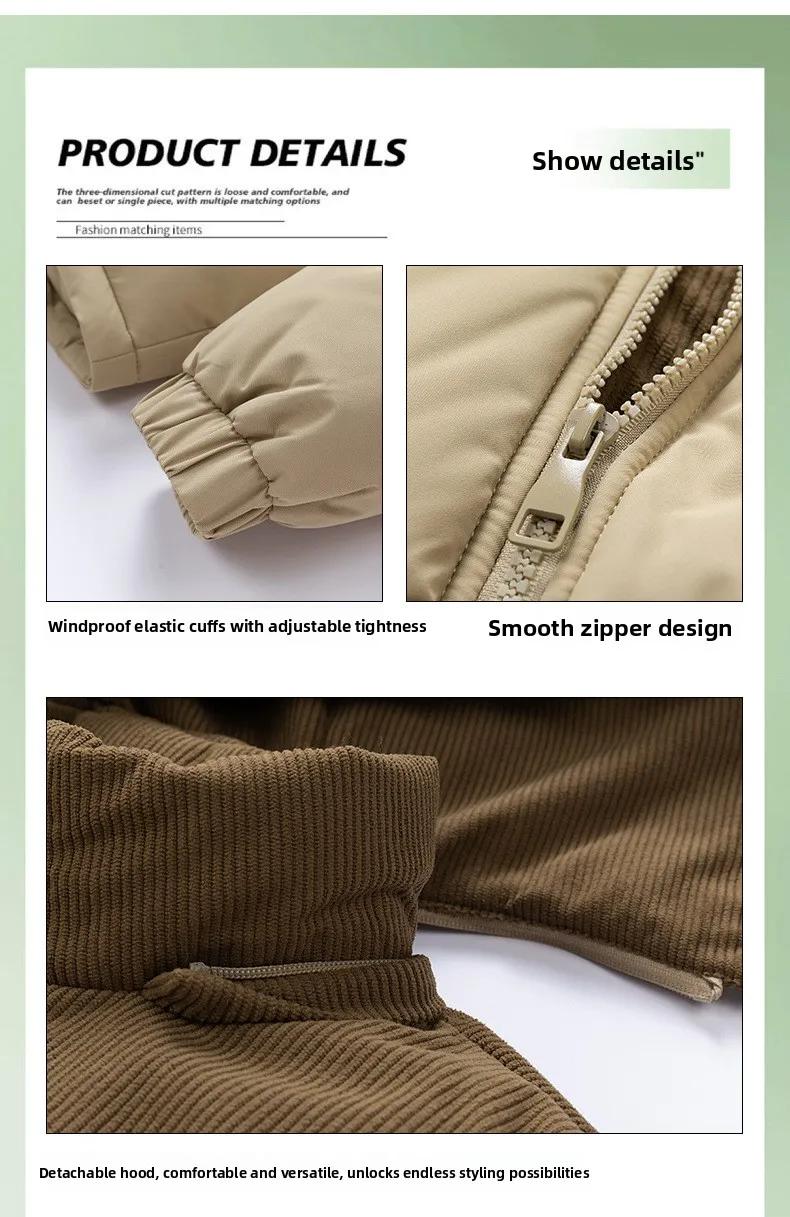 Hooded Cotton Coat for Men and Women - Winter Cotton Jacket for Couples - Thick Cotton Coat for Lovers - Outerwear for Couples