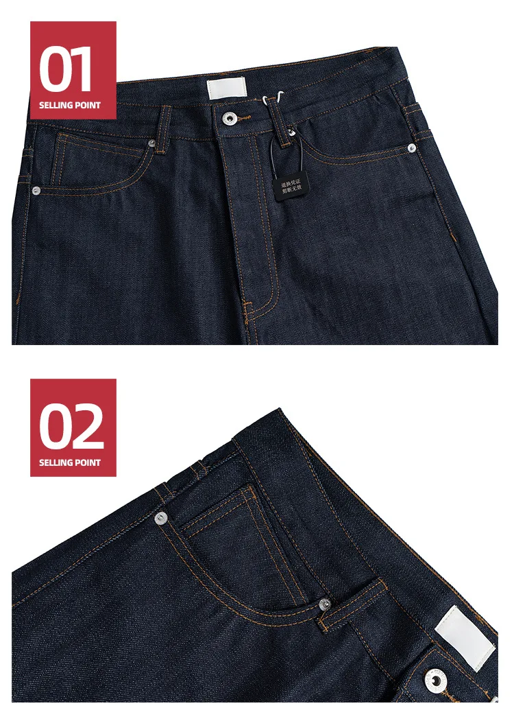 MIJKO Black Blue Mens Baggy Jeans Straight Solid Color Cleanfit Loose Casual Denim Trousers Unisex Cargo Pants ZJ090