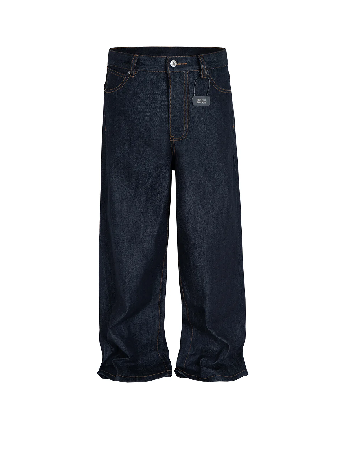 MIJKO Black Blue Mens Baggy Jeans Straight Solid Color Cleanfit Loose Casual Denim Trousers Unisex Cargo Pants ZJ090