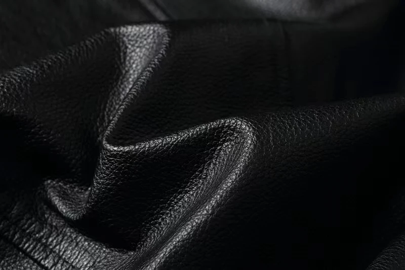 Vintage Black Brown Real Cowhide Genuine Leather Jacket Real Fur Men's Leather Jacket Men Leather Jacket Motorcycle Coat