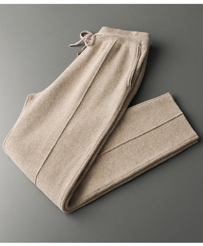 MVLYFLRT Men's 100% Merino Wool Two-Piece Suit Zipper Cardigan And Elastic Waist Pants Casual Warm Autumn Winter Clothing Set...